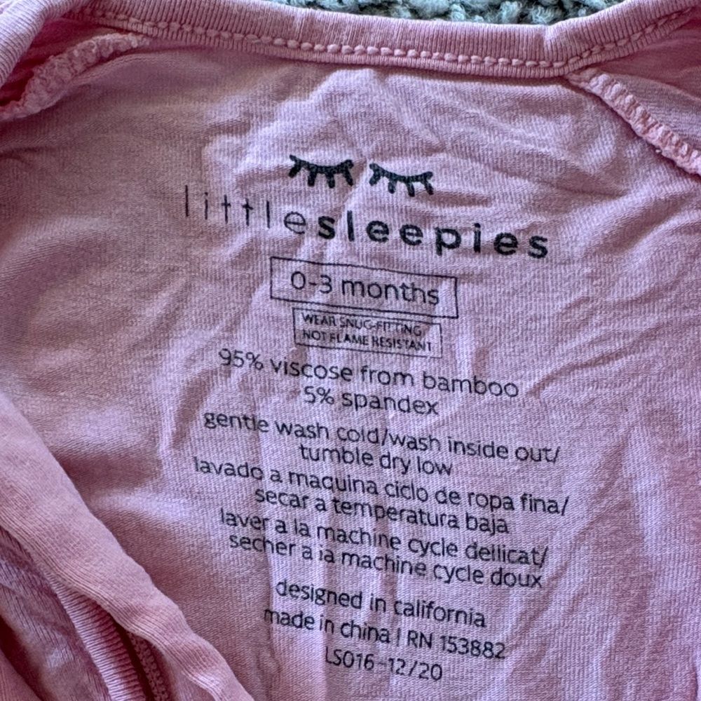 Little Sleepies Pink Ruffles - Picture 3 of 4